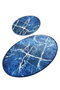 Mijölnir Juego de alfombras de baño Denim Multicolor